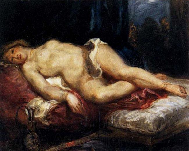 Eugene Delacroix Odalisque Reclining on a Divan